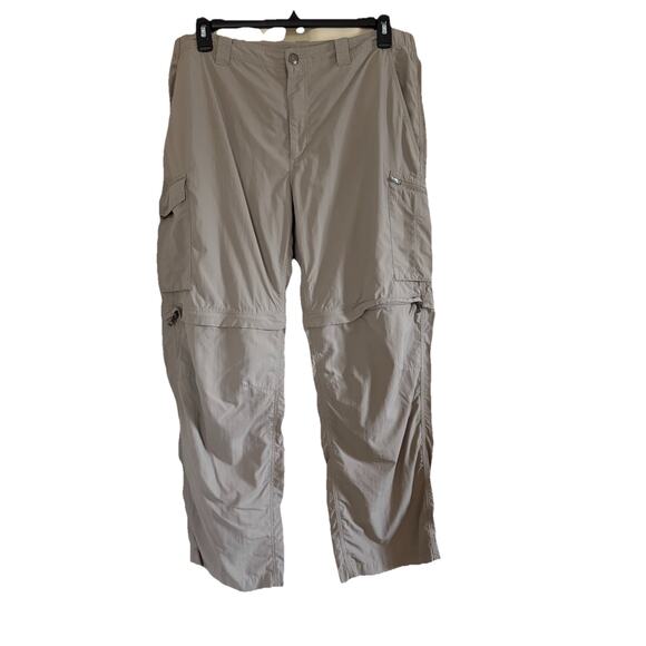 Columbia Convertible Pants Mens 40 x 30 Khaki Cargo Omni Shade Nylon Outdoor - Picture 1 of 16